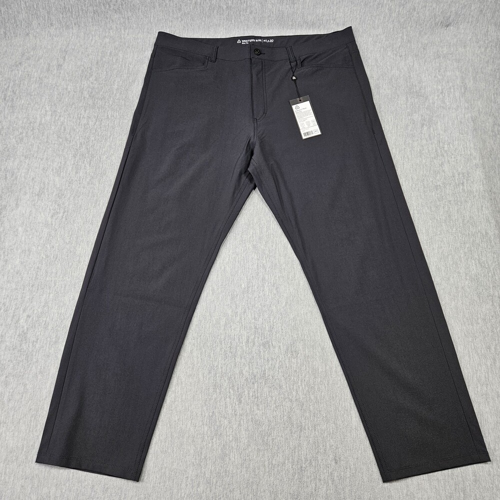 Western Rise Evolution Pant Men's 40x30 Black Slim Fit Lightweight 4 Way Stretch